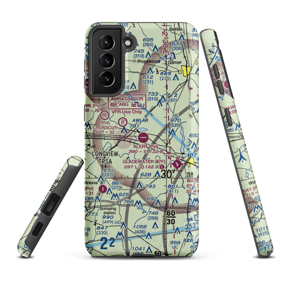 Alert Field (18TE) VFR Sectional Samsung Phone Case Samsung Galaxy S21 FE model shown