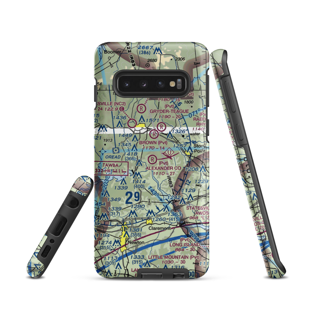 Alexander County Airport (NC59) VFR Sectional Samsung Phone Case Samsung Galaxy S10 model shown
