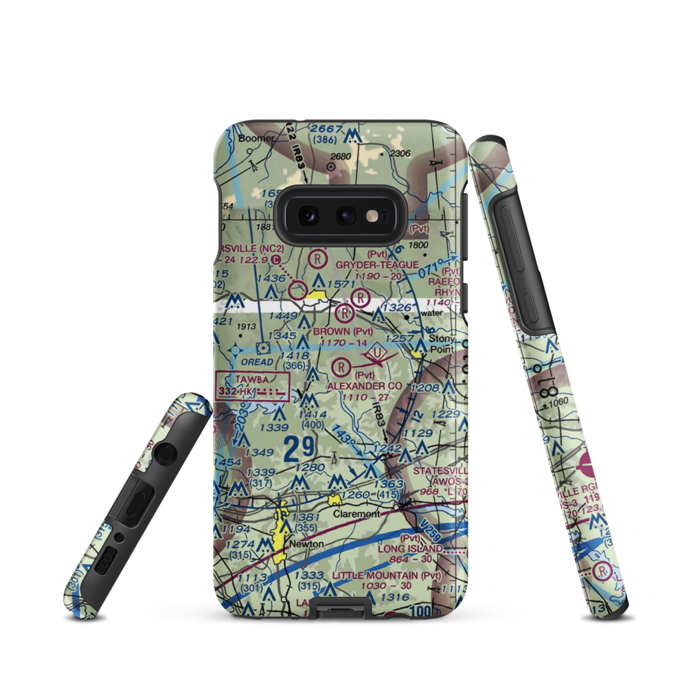 Alexander County Airport (NC59) VFR Sectional Samsung Phone Case Samsung Galaxy S10 Plus model shown
