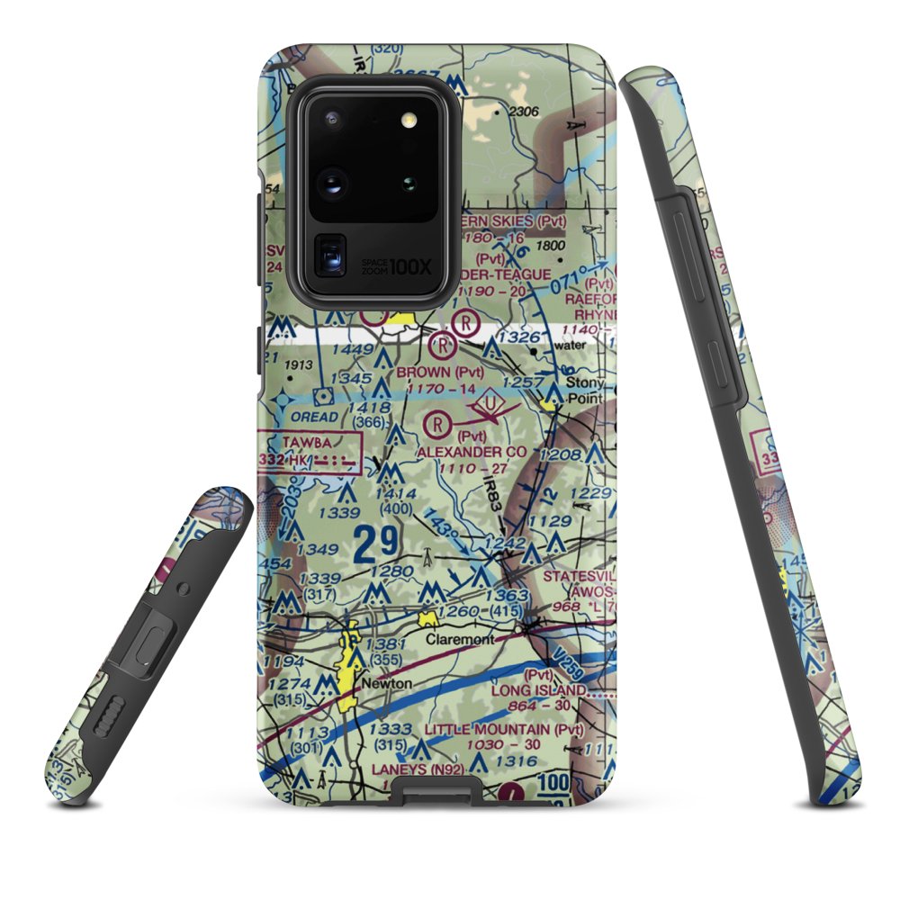 Alexander County Airport (NC59) VFR Sectional Samsung Phone Case Samsung Galaxy S20 Ultra model shown