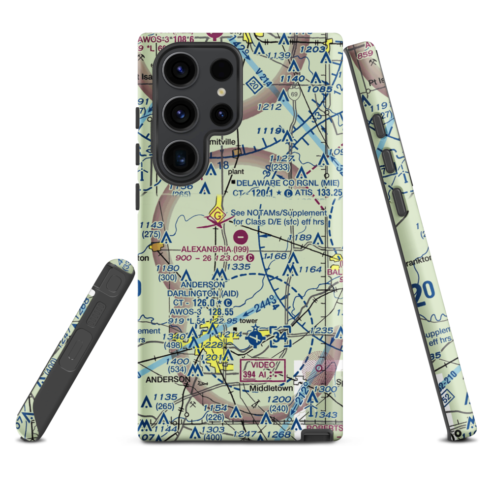 Alexandria Airport (I99) VFR Sectional Samsung Phone Case Samsung Galaxy S23 Ultra model shown