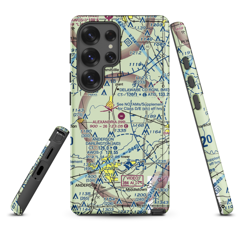 Alexandria Airport (I99) VFR Sectional Samsung Phone Case Samsung Galaxy S25 Ultra model shown