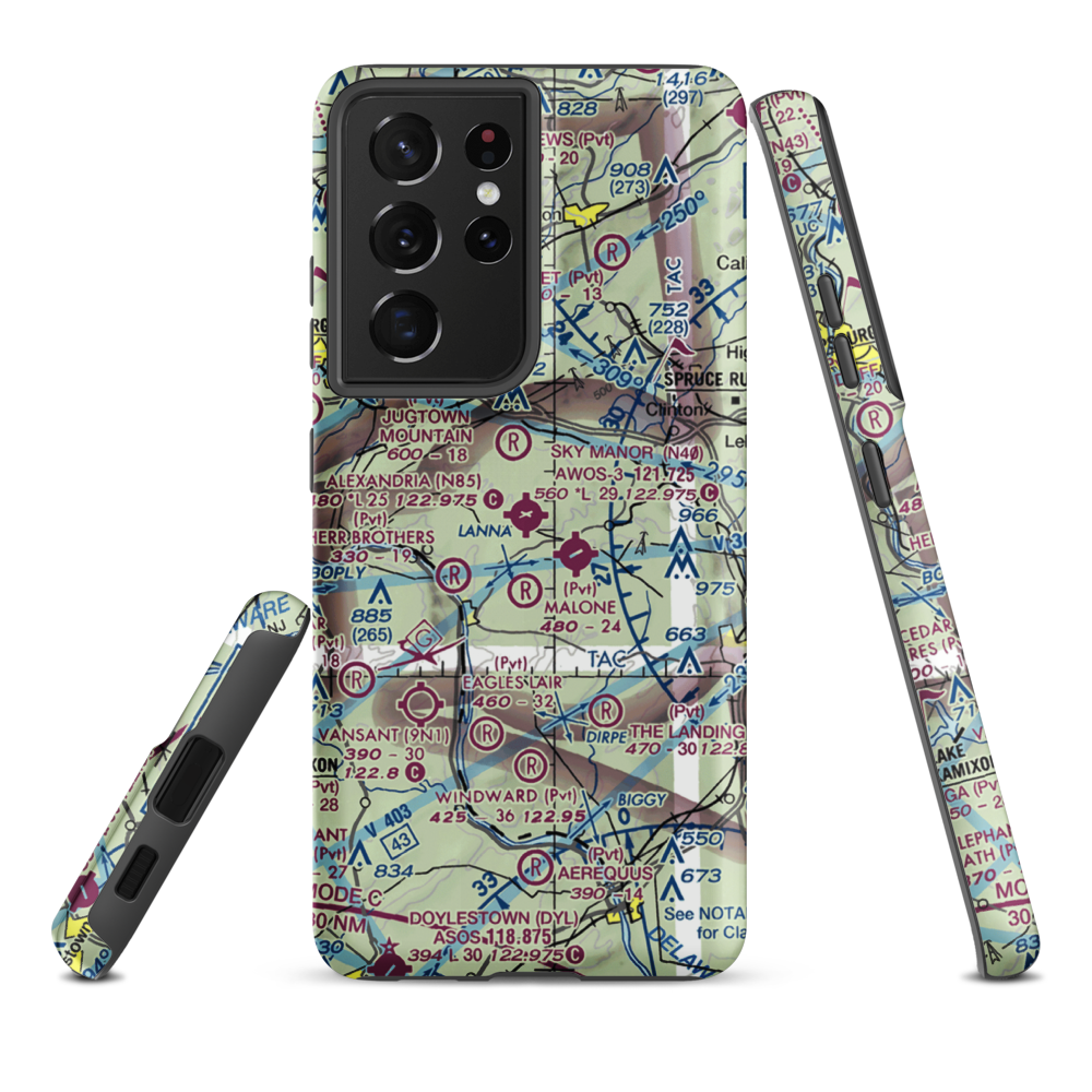 Alexandria Airport (N85) VFR Sectional Samsung Phone Case Samsung Galaxy S21 Ultra model shown