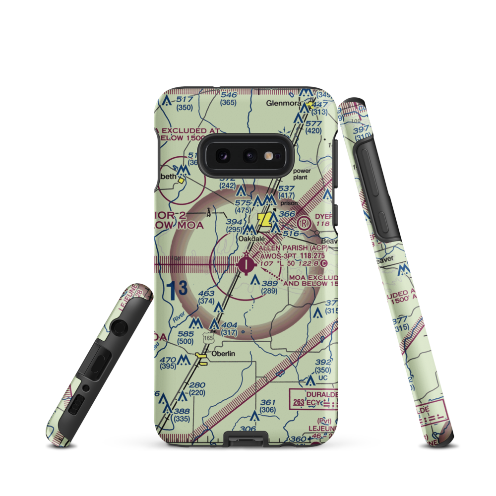 Allen Parish Airport (ACP) VFR Sectional Samsung Phone Case Samsung Galaxy S10e model shown