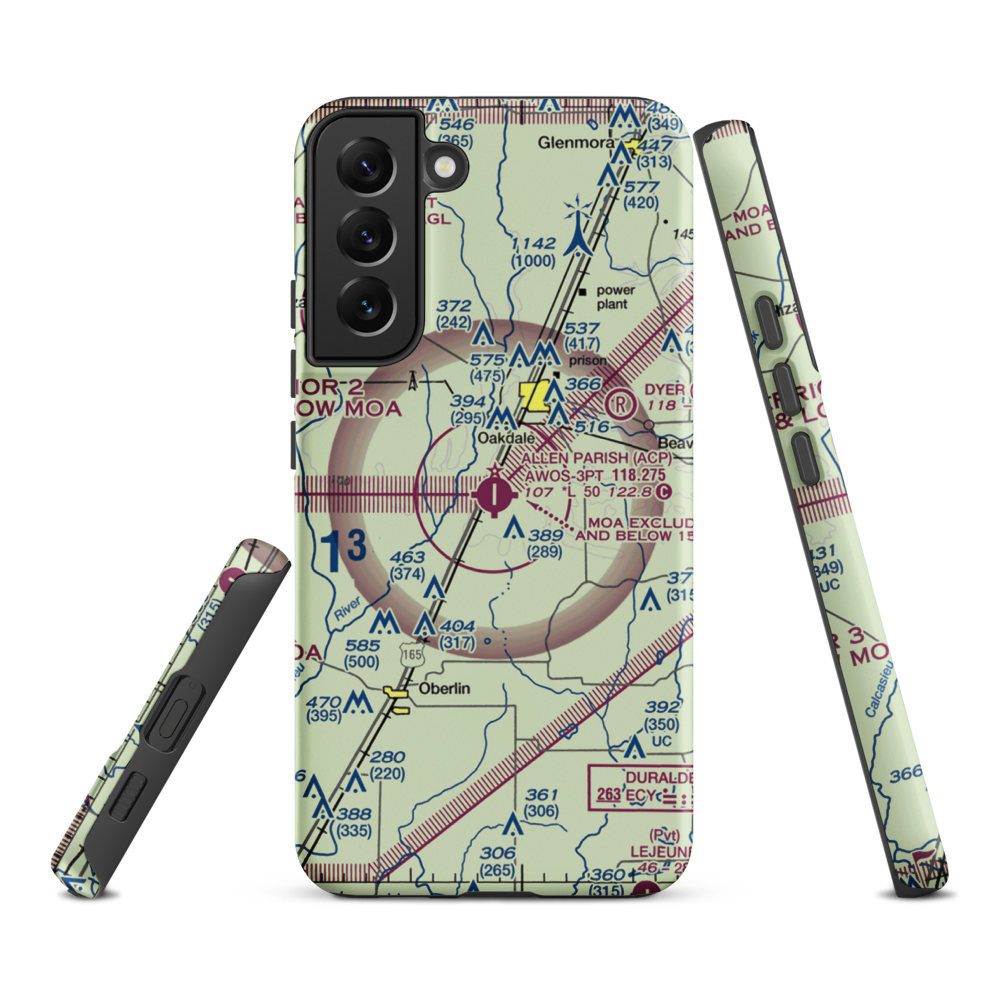 Allen Parish Airport (ACP) VFR Sectional Samsung Phone Case Samsung Galaxy S22 Plus model shown