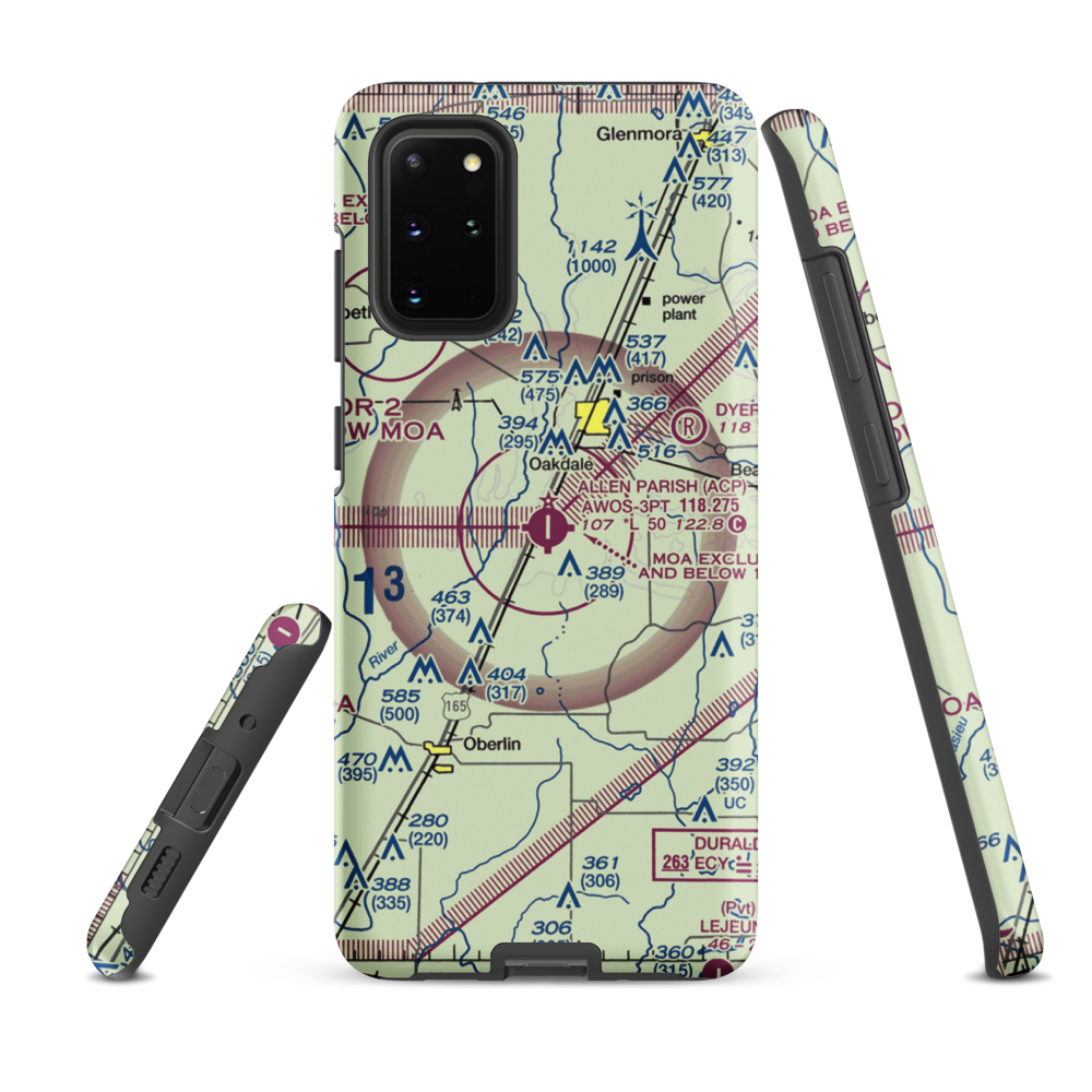Allen Parish Airport (ACP) VFR Sectional Samsung Phone Case Samsung Galaxy S20 Plus model shown