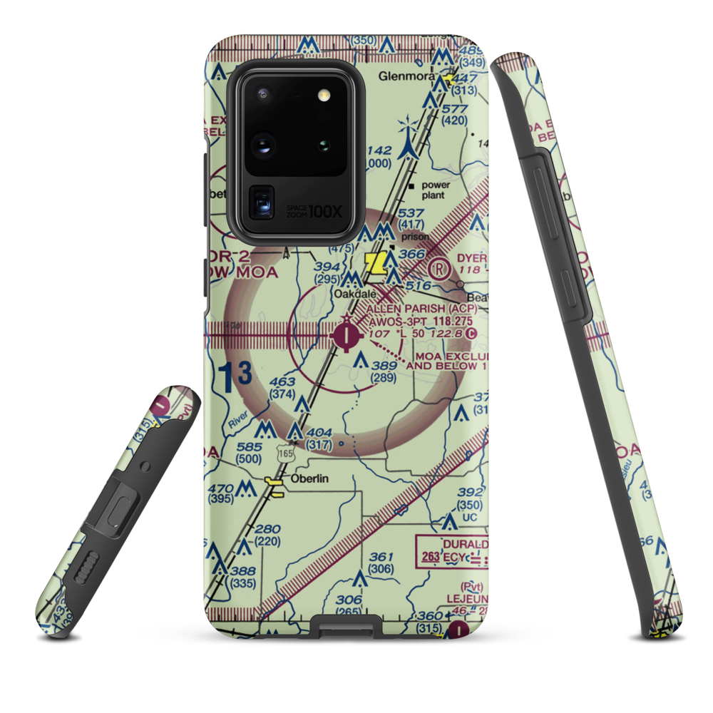Allen Parish Airport (ACP) VFR Sectional Samsung Phone Case Samsung Galaxy S20 Ultra model shown