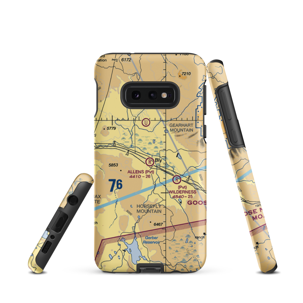 Allen's Airstrip (85OR) VFR Sectional Samsung Phone Case Samsung Galaxy S10 Plus model shown