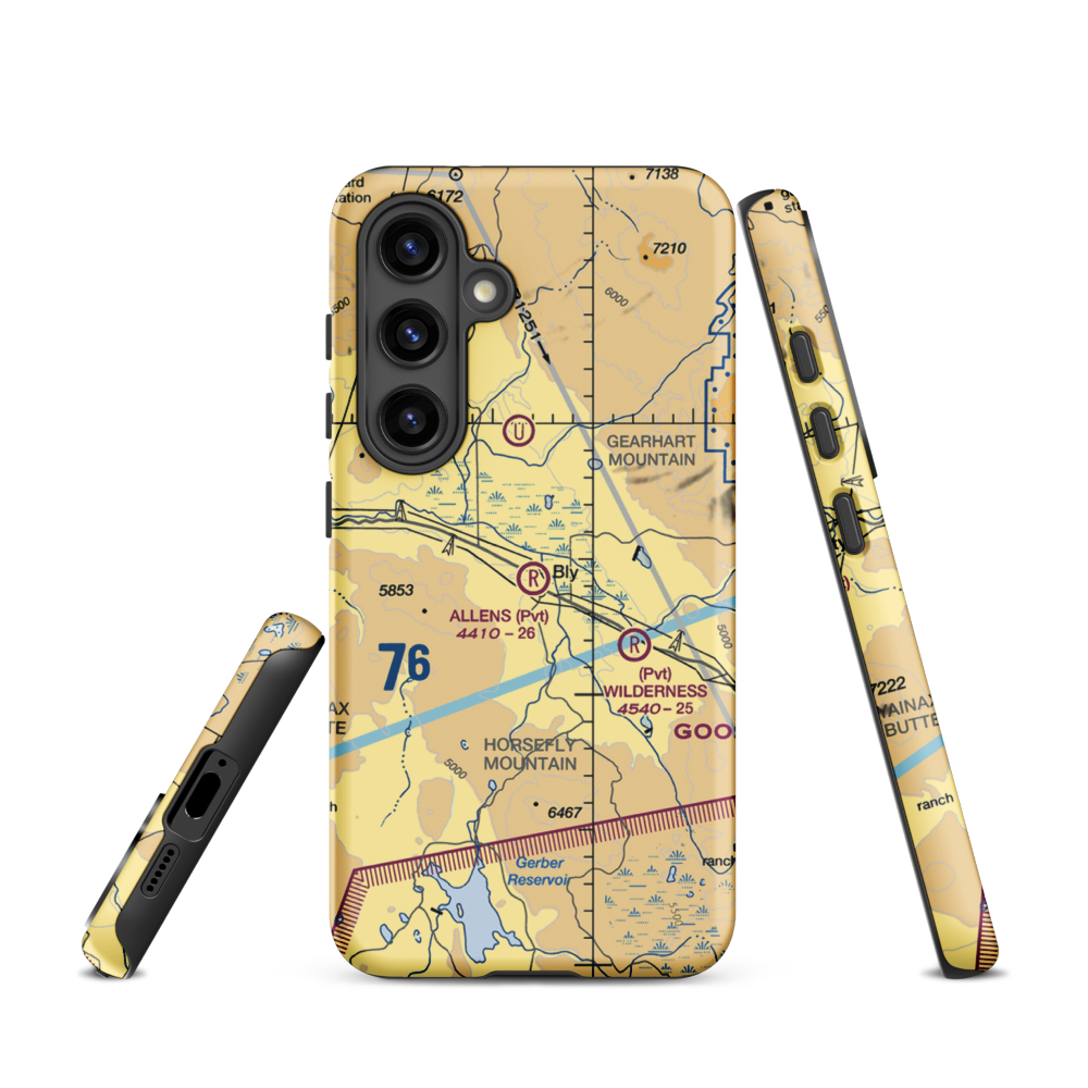 Allen's Airstrip (85OR) VFR Sectional Samsung Phone Case Samsung Galaxy S24 model shown