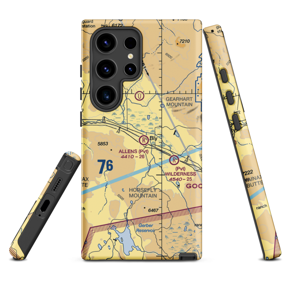 Allen's Airstrip (85OR) VFR Sectional Samsung Phone Case Samsung Galaxy S24 Ultra model shown