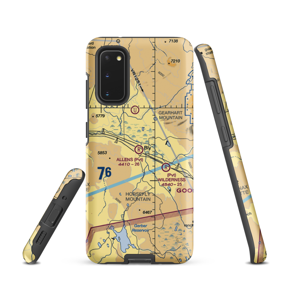 Allen's Airstrip (85OR) VFR Sectional Samsung Phone Case Samsung Galaxy S20 model shown