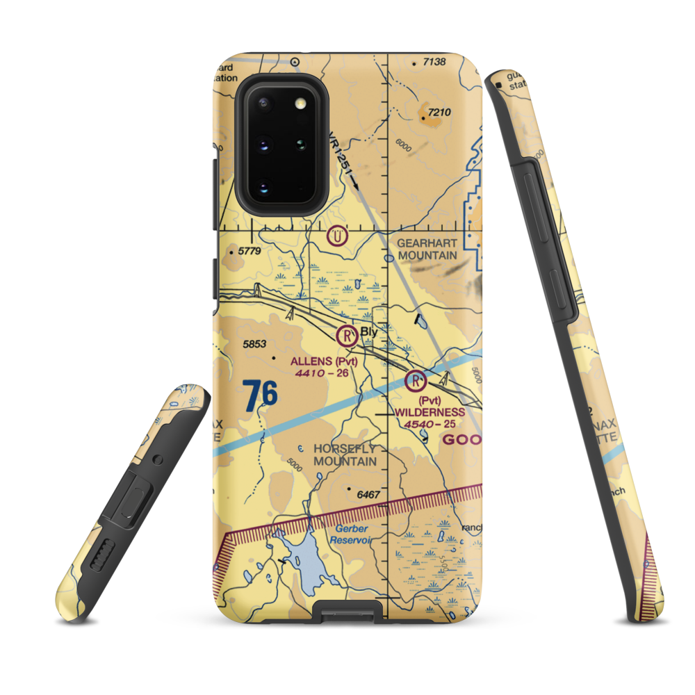 Allen's Airstrip (85OR) VFR Sectional Samsung Phone Case Samsung Galaxy S20 Plus model shown