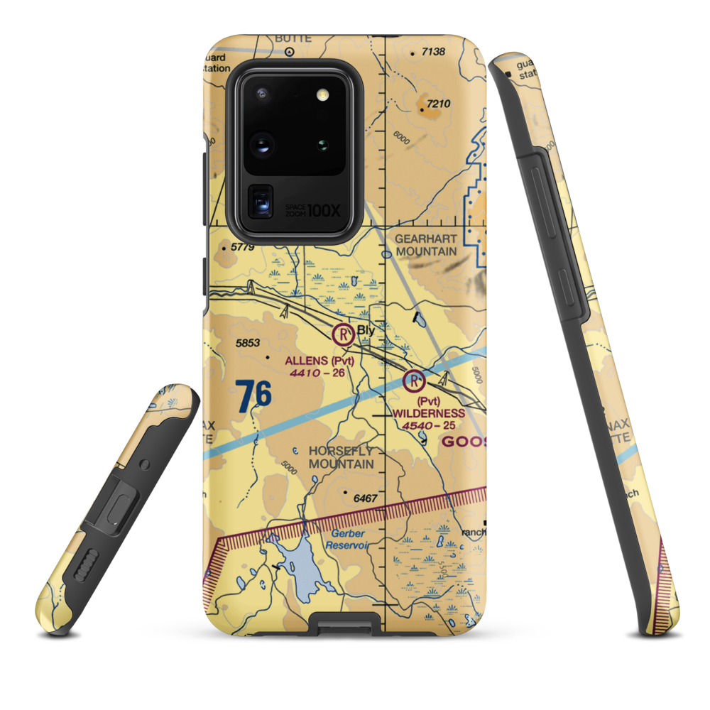 Allen's Airstrip (85OR) VFR Sectional Samsung Phone Case Samsung Galaxy S20 Ultra model shown