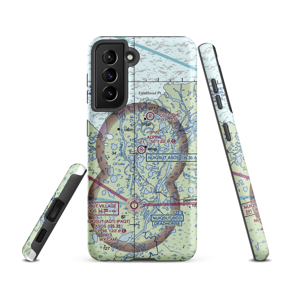 Alpine Airstrip (AK15) VFR Sectional Samsung Phone Case Samsung Galaxy S21 model shown