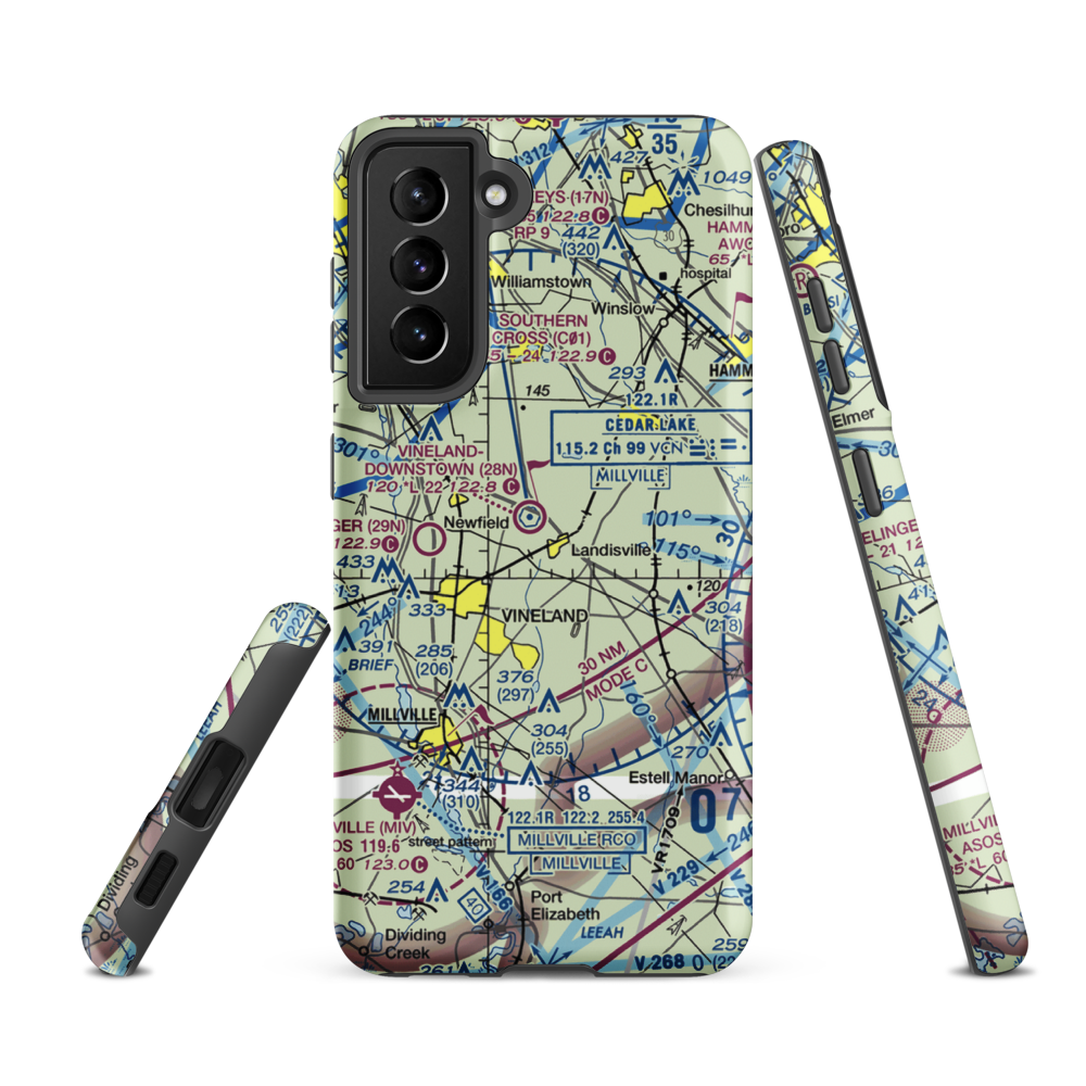 Als Landing Strip (NJ96) VFR Sectional Samsung Phone Case Samsung Galaxy S21 Ultra model shown