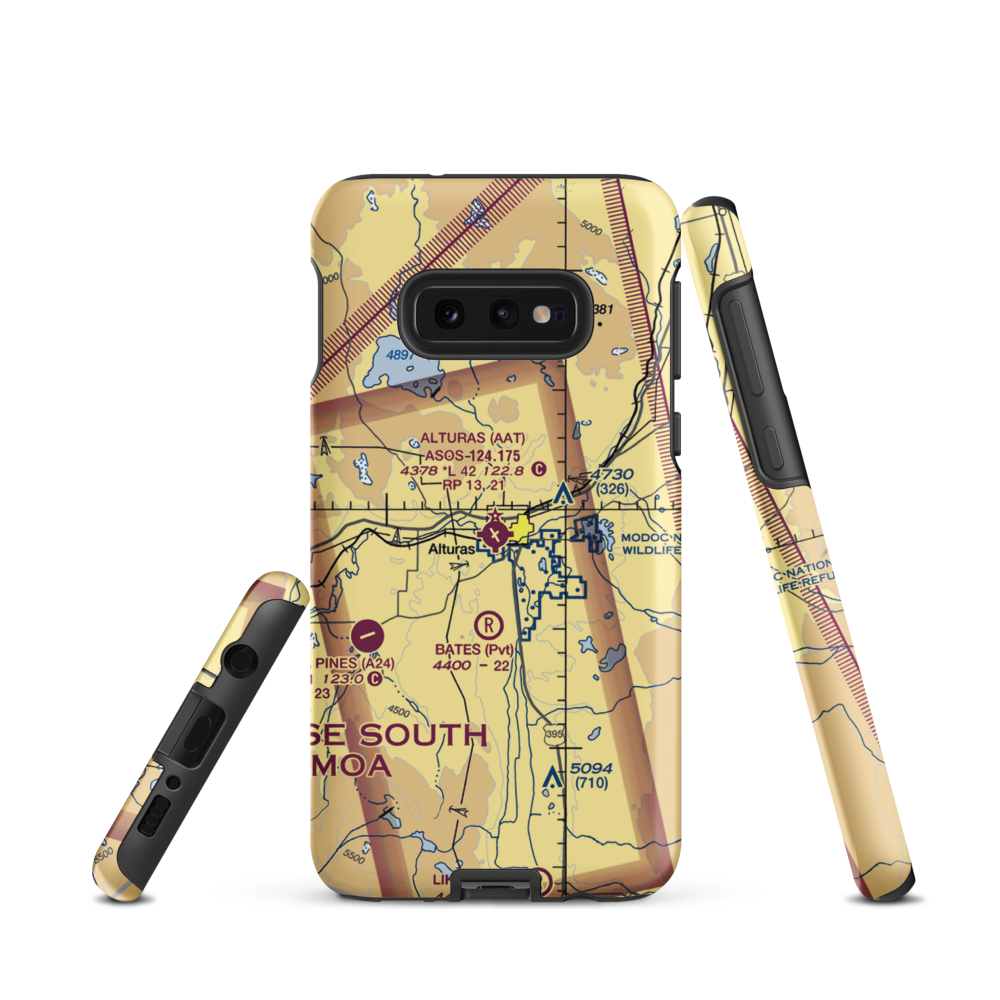 Alturas Municipal Airport (AAT) VFR Sectional Samsung Phone Case Samsung Galaxy S10 Plus model shown