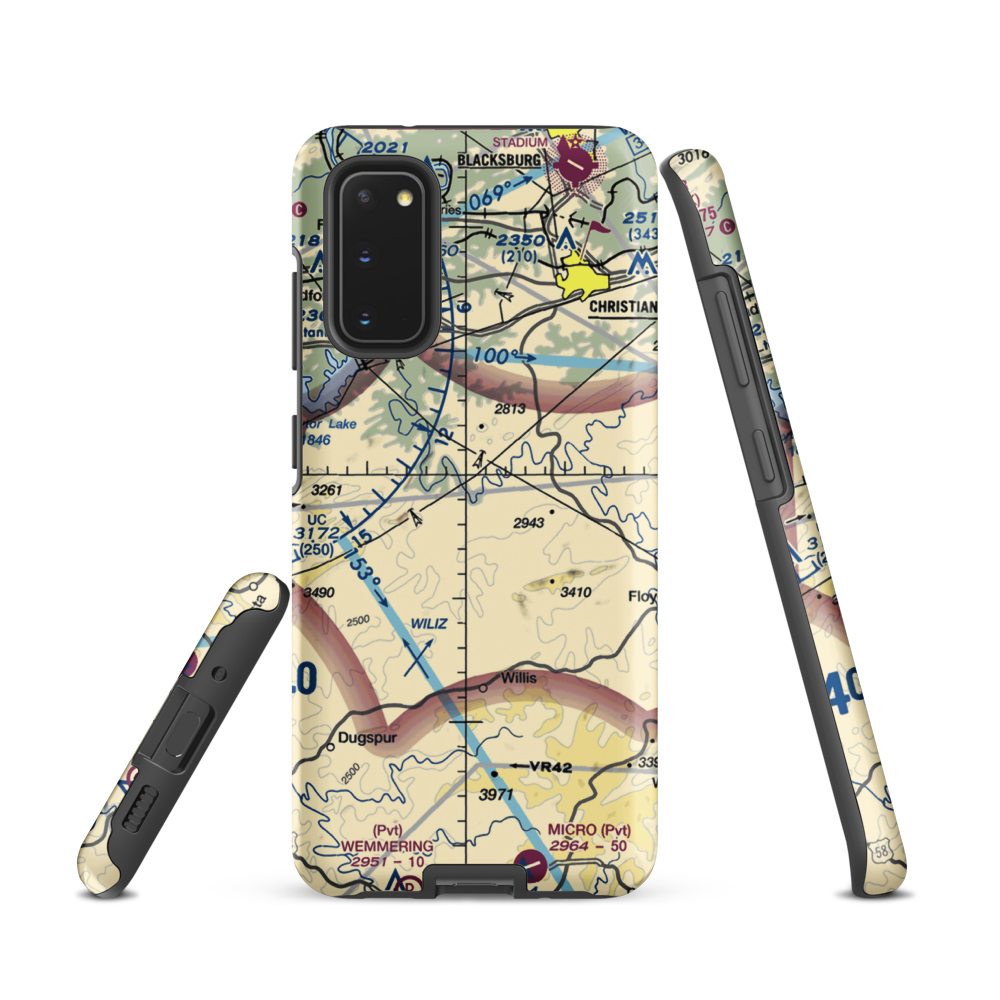Alum Ridge STOLport (09VA) VFR Sectional Samsung Phone Case Samsung Galaxy S20 model shown