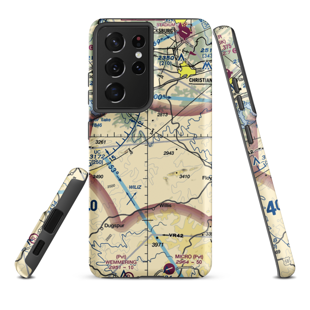 Alum Ridge STOLport (09VA) VFR Sectional Samsung Phone Case Samsung Galaxy S21 Plus model shown