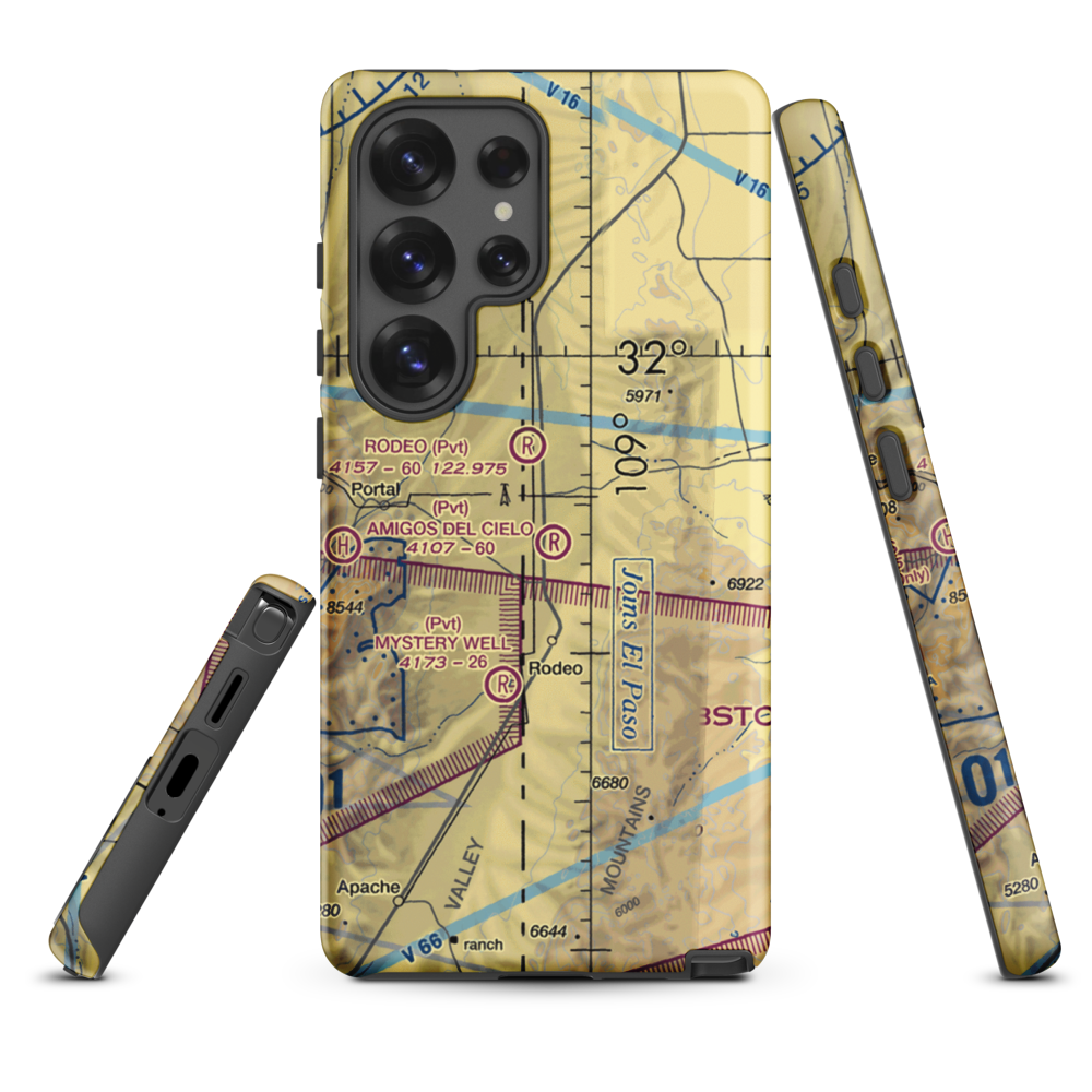Amigos Del Cielo Airport (NM90) VFR Sectional Samsung Phone Case Samsung Galaxy S25 Ultra model shown