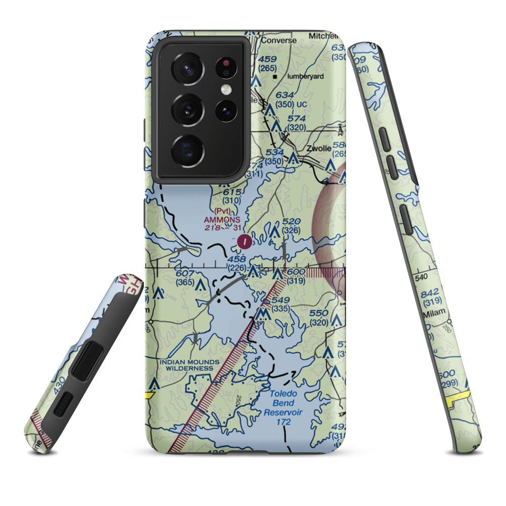 Ammons Airport (5LS9) VFR Sectional Samsung Phone Case Samsung Galaxy S21 Ultra model shown