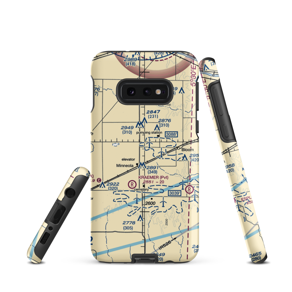 Amy Airport (SN94) VFR Sectional Samsung Phone Case Samsung Galaxy S10e model shown