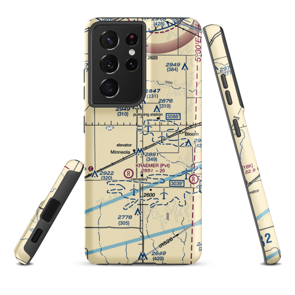 Amy Airport (SN94) VFR Sectional Samsung Phone Case Samsung Galaxy S21 Ultra model shown