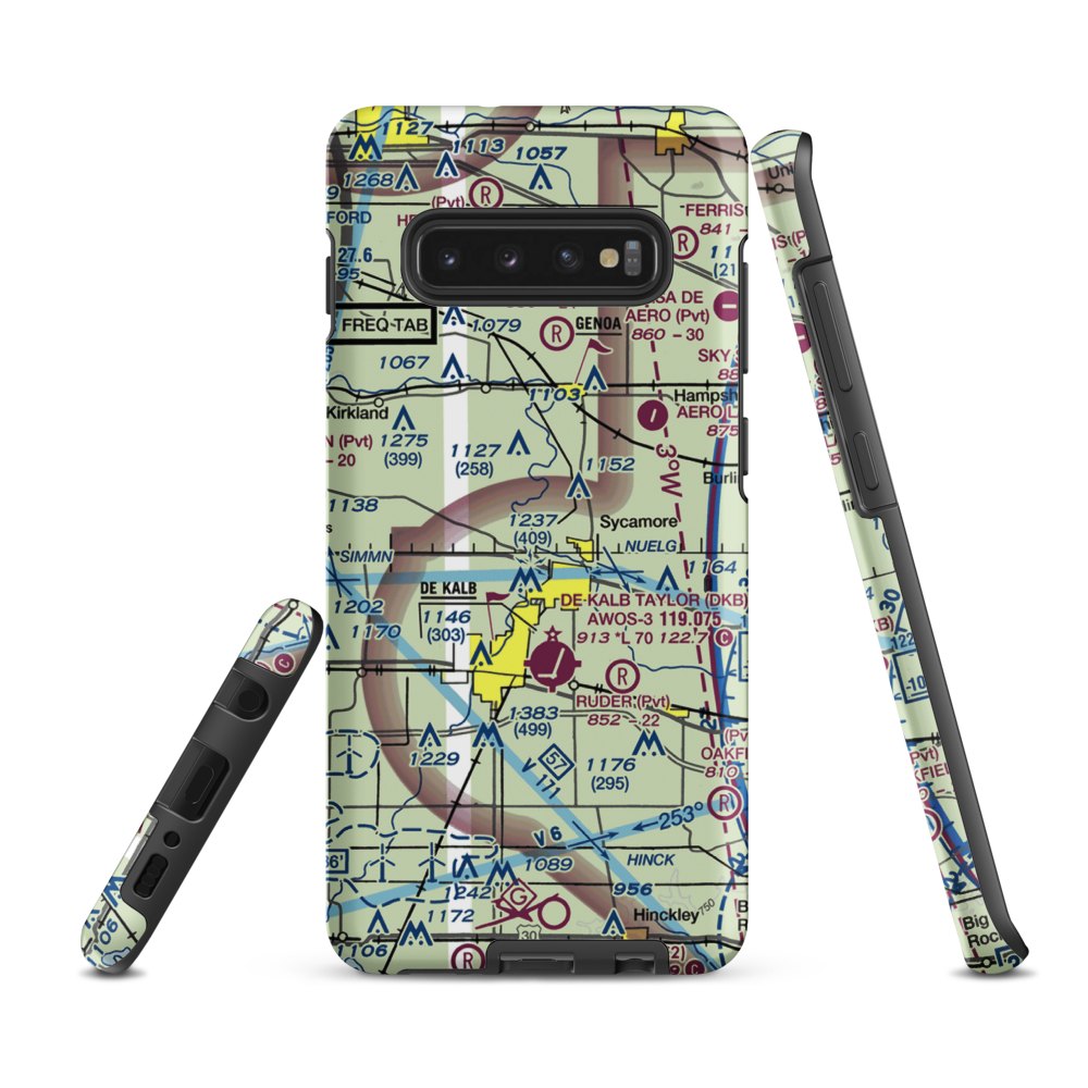 Anderson Airport (26LL) VFR Sectional Samsung Phone Case Samsung Galaxy S10 Plus model shown