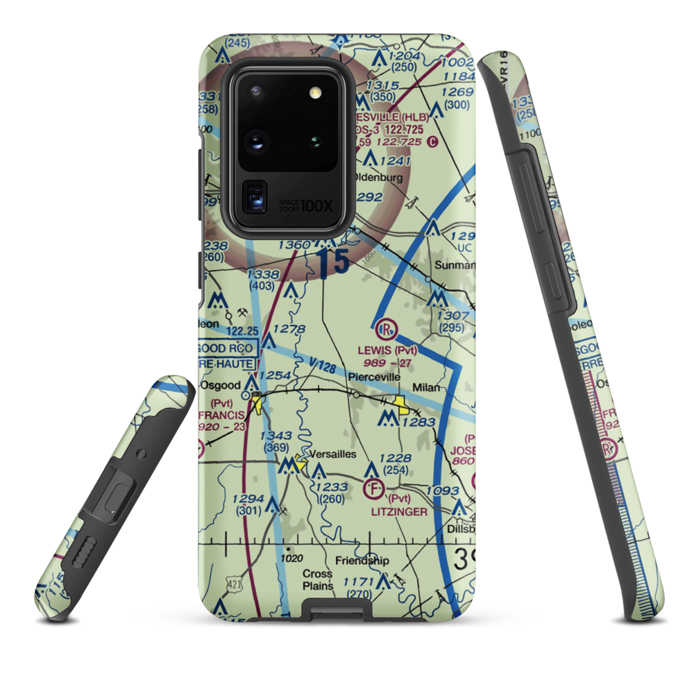 Anderson Airport (II72) VFR Sectional Samsung Phone Case Samsung Galaxy S20 Ultra model shown