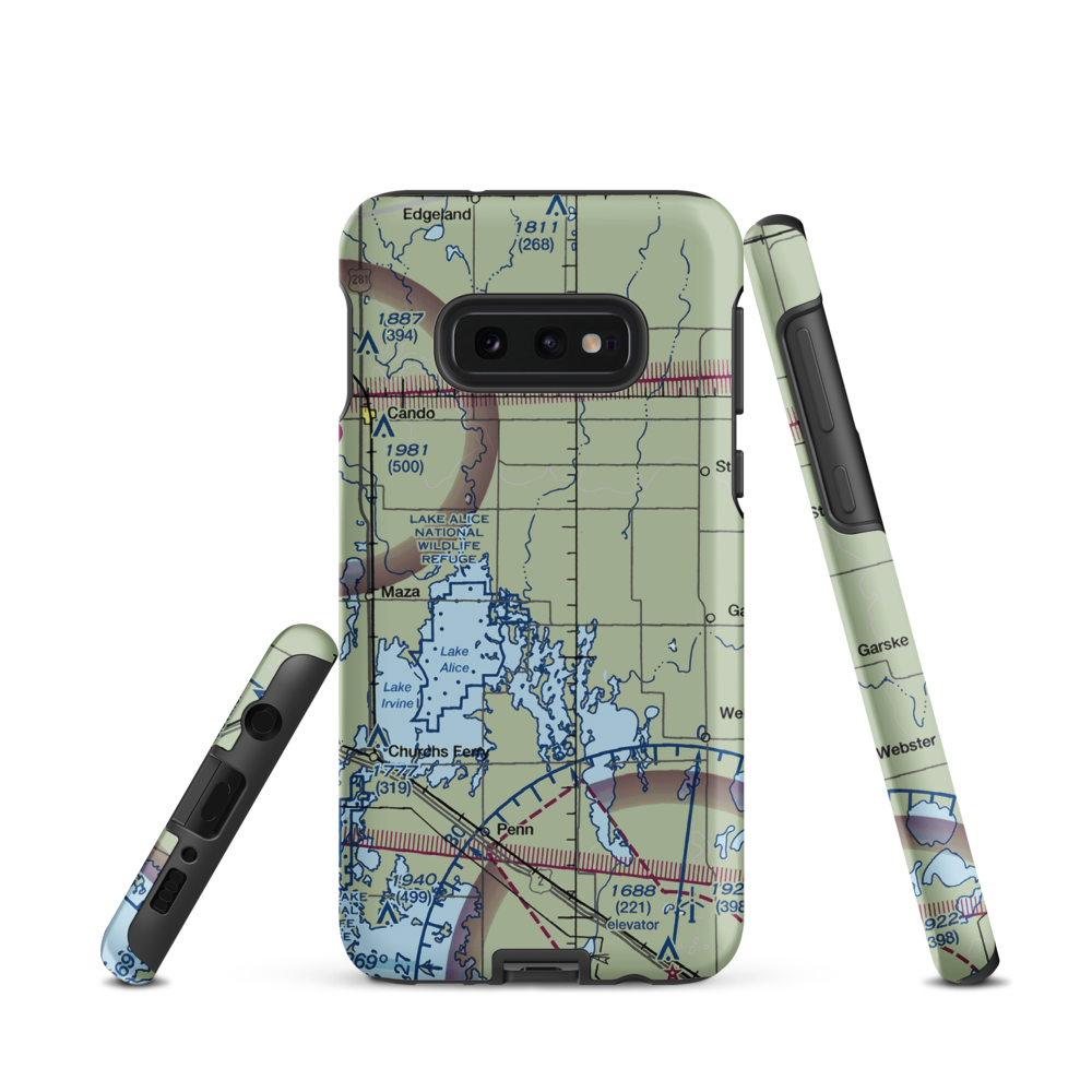 Anderson Private Airport (NA10) VFR Sectional Samsung Phone Case Samsung Galaxy S10 Plus model shown
