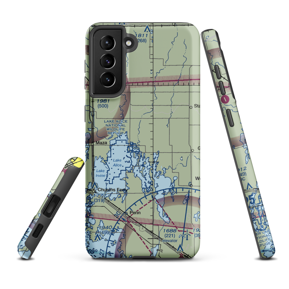 Anderson Private Airport (NA10) VFR Sectional Samsung Phone Case Samsung Galaxy S21 FE model shown