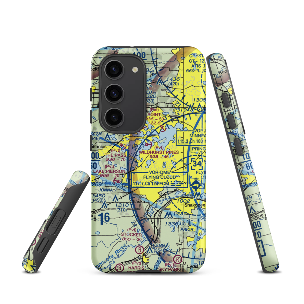 Andings Landing Seaplane Base (MY23) VFR Sectional Samsung Phone Case Samsung Galaxy S23 model shown