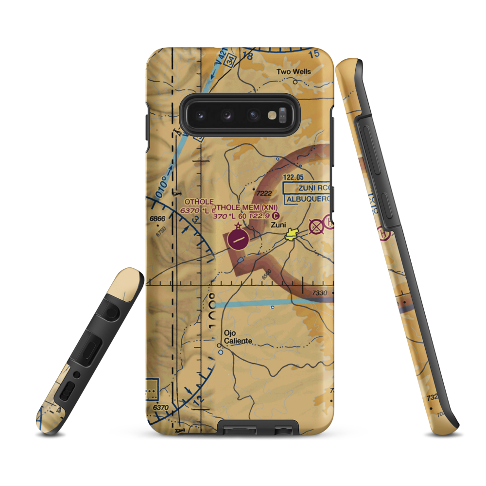 Andrew Othole Memorial Airport (XNI) VFR Sectional Samsung Phone Case Samsung Galaxy S10 Plus model shown