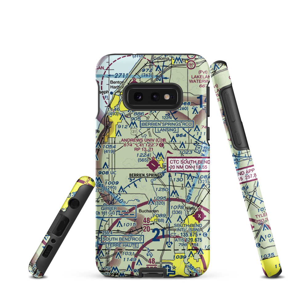 Andrews University Airpark (C20) VFR Sectional Samsung Phone Case Samsung Galaxy S10e model shown