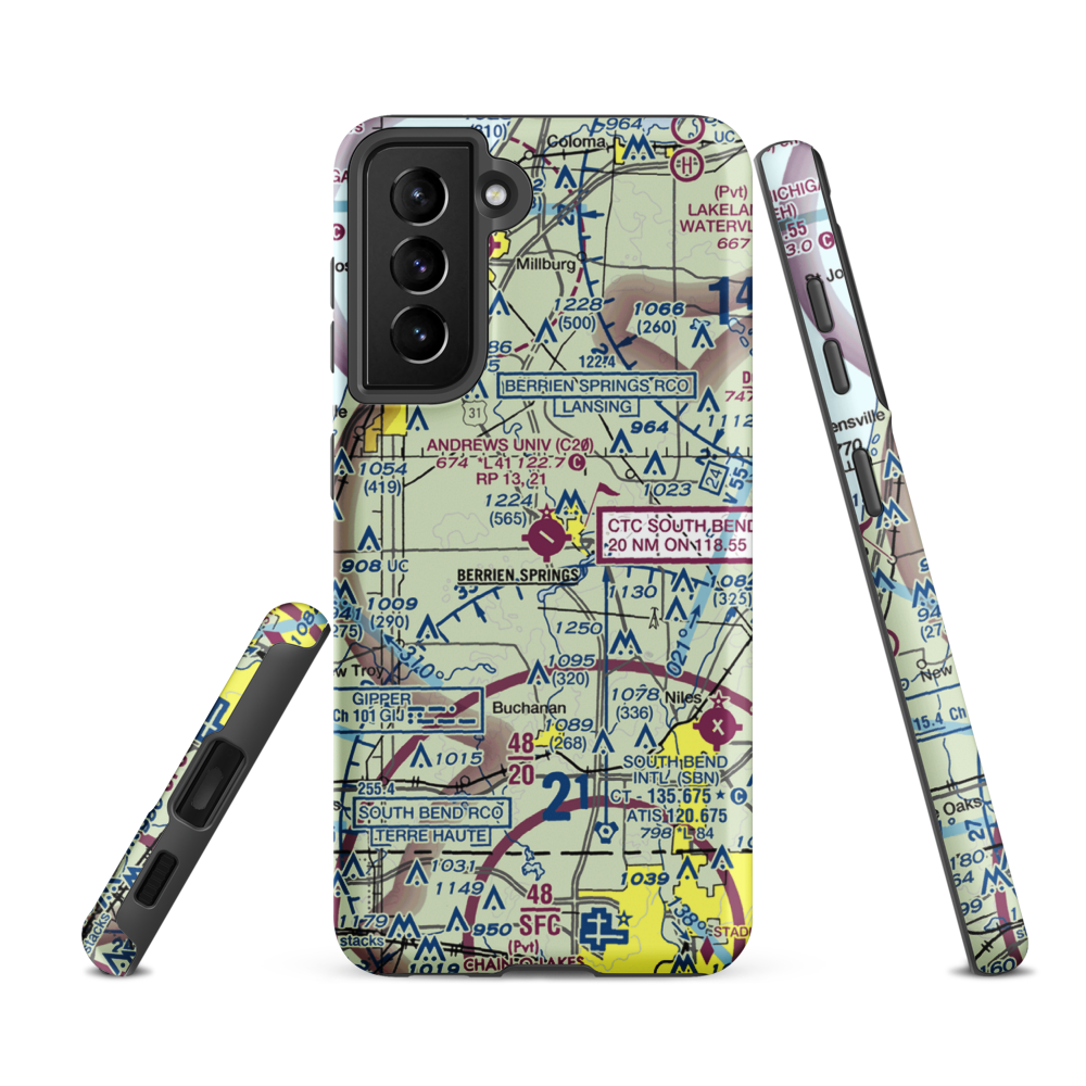 Andrews University Airpark (C20) VFR Sectional Samsung Phone Case Samsung Galaxy S21 FE model shown
