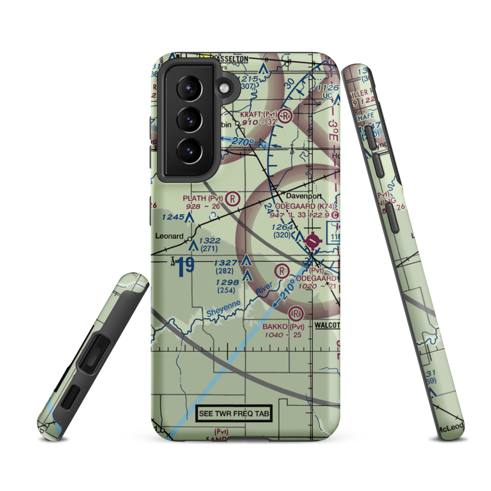 Andvik Airport (1ND3) VFR Sectional Samsung Phone Case Samsung Galaxy S21 FE model shown