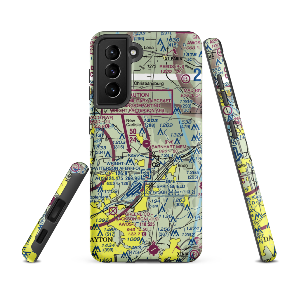 Andy Barnhart Memorial Airport (3OH0) VFR Sectional Samsung Phone Case Samsung Galaxy S21 FE model shown