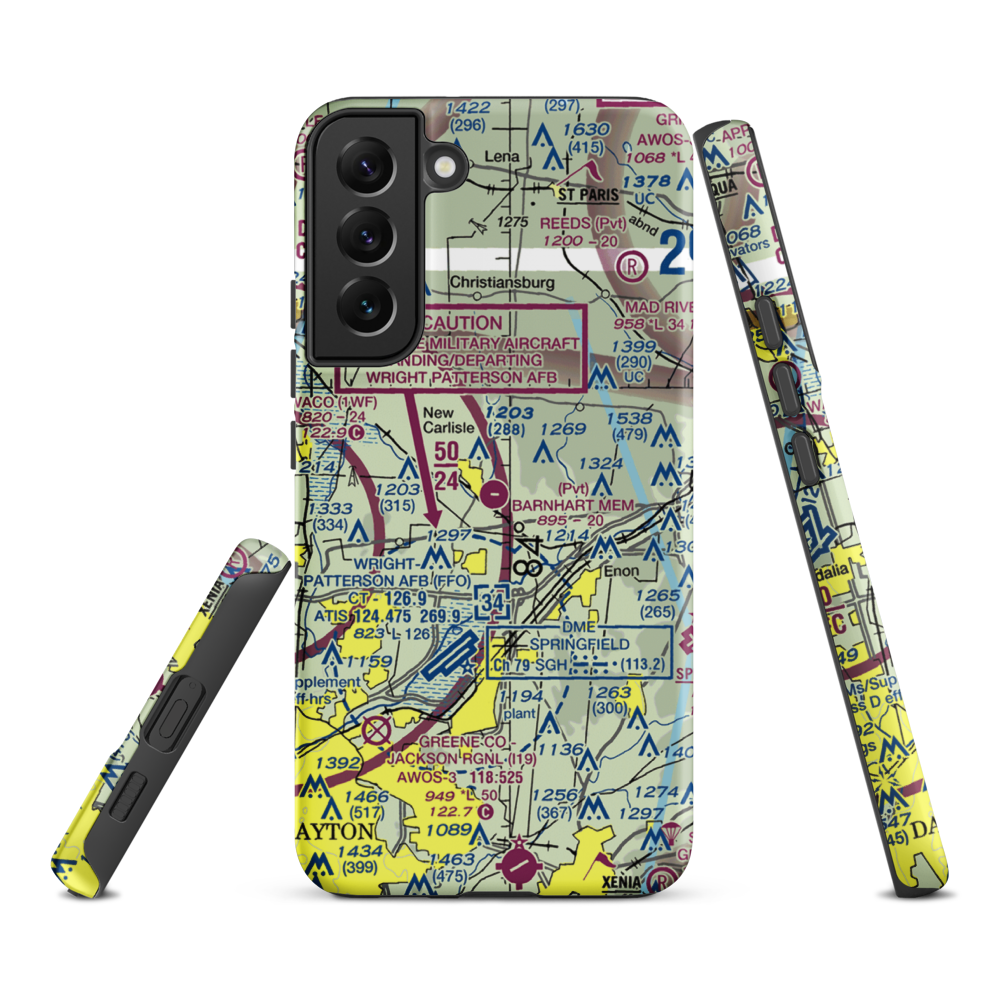 Andy Barnhart Memorial Airport (3OH0) VFR Sectional Samsung Phone Case Samsung Galaxy S22 Plus model shown