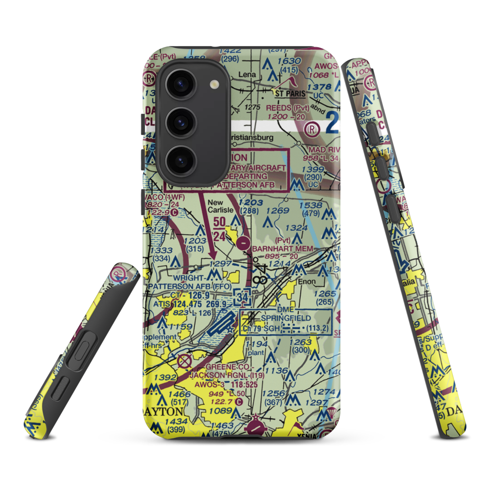 Andy Barnhart Memorial Airport (3OH0) VFR Sectional Samsung Phone Case Samsung Galaxy S23 Plus model shown