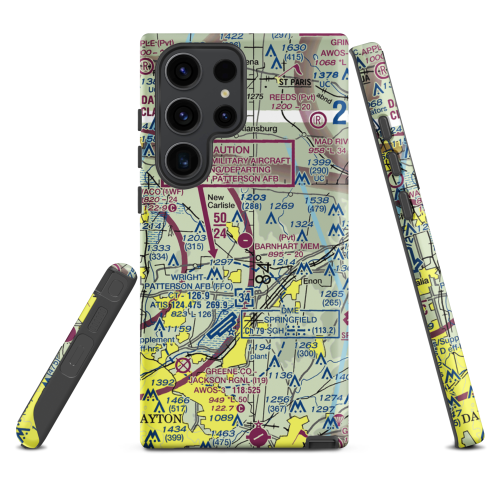 Andy Barnhart Memorial Airport (3OH0) VFR Sectional Samsung Phone Case Samsung Galaxy S23 Ultra model shown
