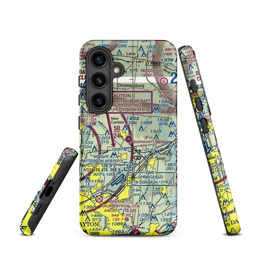 Andy Barnhart Memorial Airport (3OH0) VFR Sectional Samsung Phone Case Samsung Galaxy S24 model shown