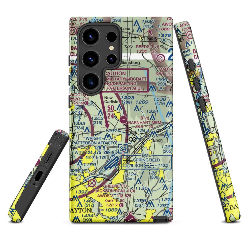 Andy Barnhart Memorial Airport (3OH0) VFR Sectional Samsung Phone Case Samsung Galaxy S24 Ultra model shown
