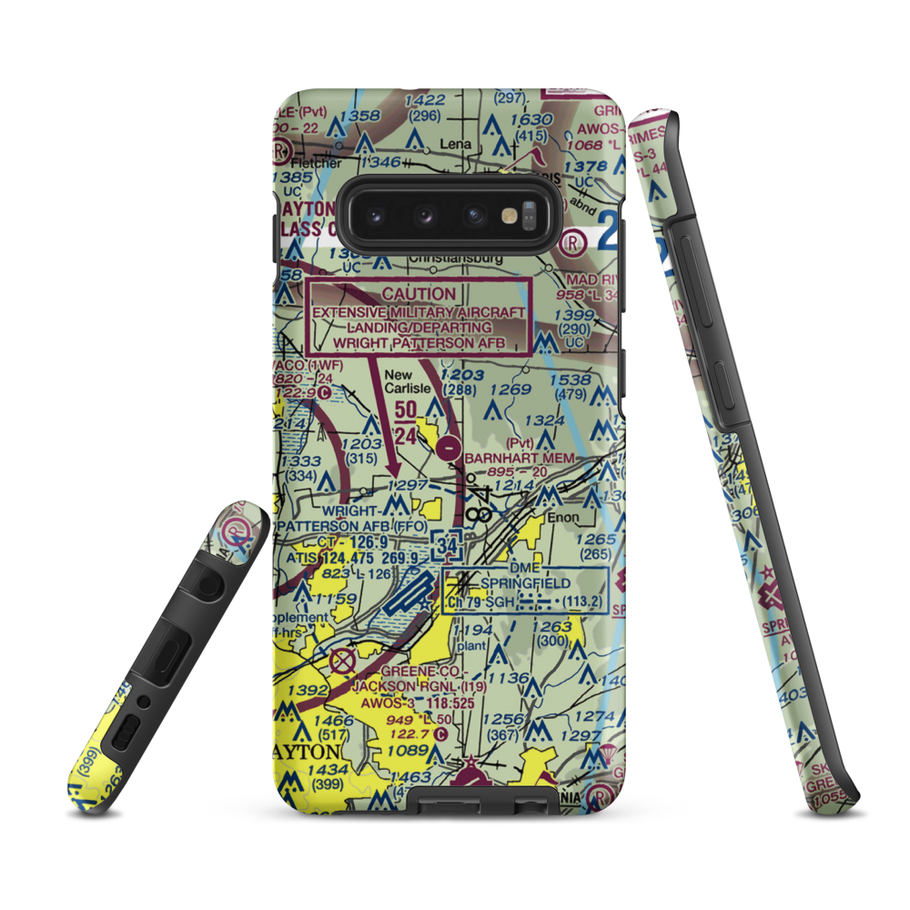 Andy Barnhart Memorial Airport (3OH0) VFR Sectional Samsung Phone Case Samsung Galaxy S10 Plus model shown