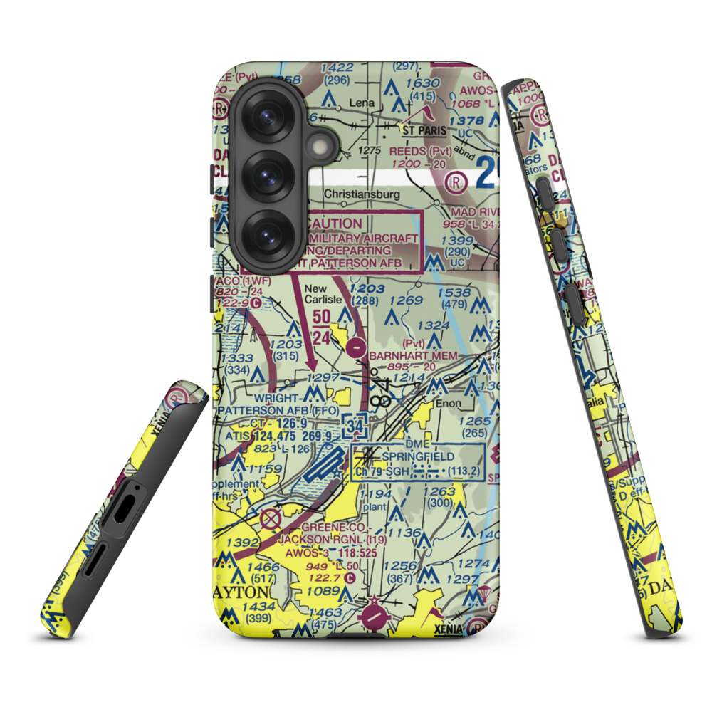 Andy Barnhart Memorial Airport (3OH0) VFR Sectional Samsung Phone Case Samsung Galaxy S25 Plus model shown