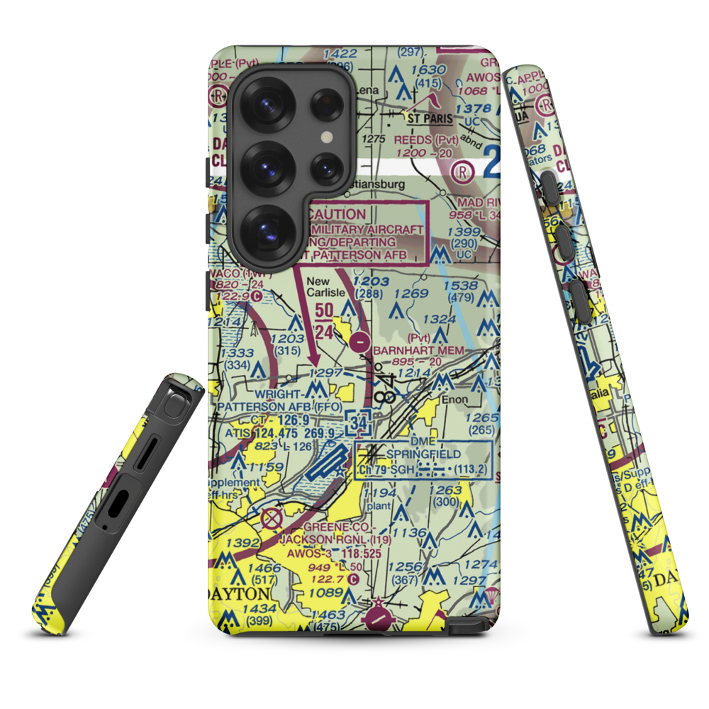 Andy Barnhart Memorial Airport (3OH0) VFR Sectional Samsung Phone Case Samsung Galaxy S25 Ultra model shown