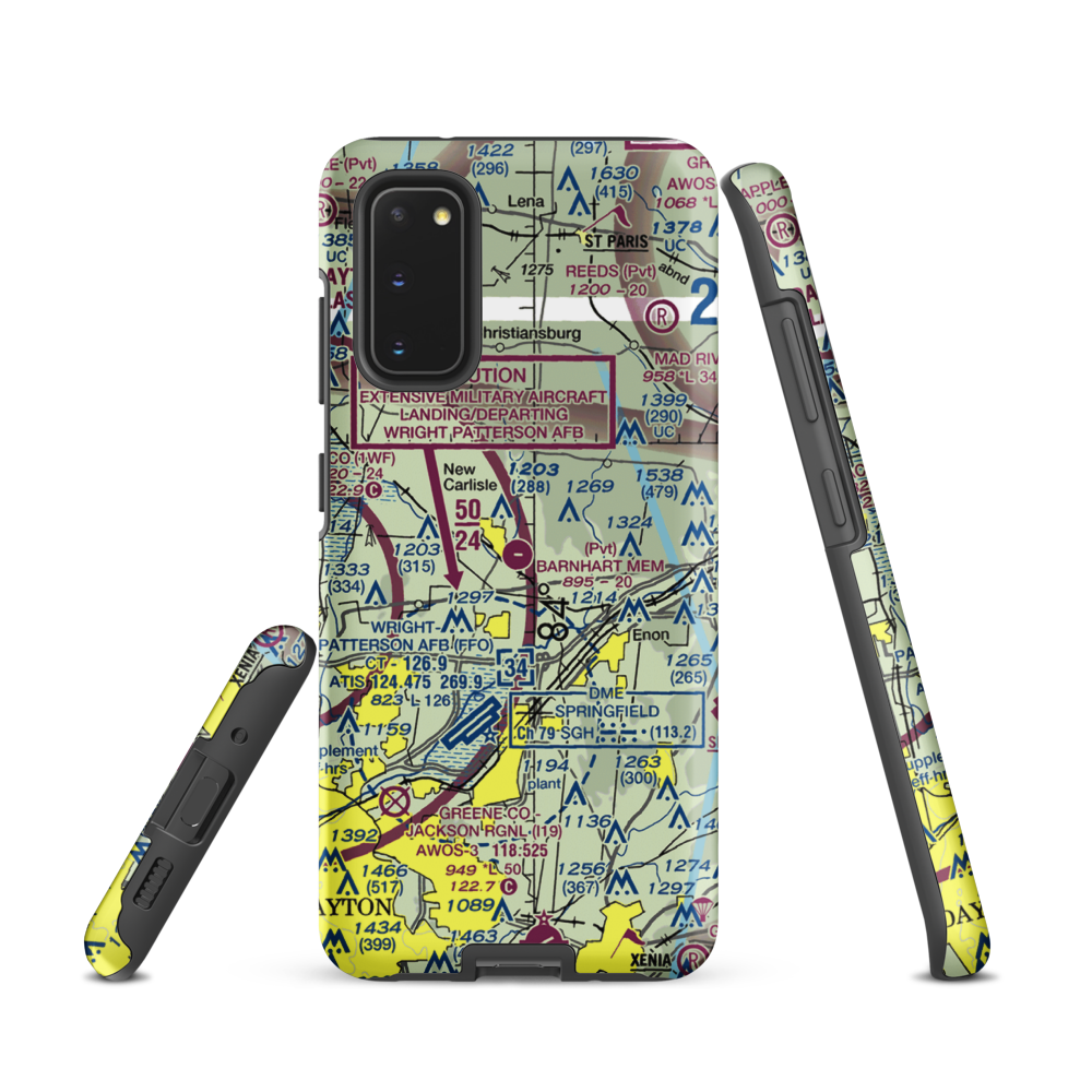 Andy Barnhart Memorial Airport (3OH0) VFR Sectional Samsung Phone Case Samsung Galaxy S20 model shown
