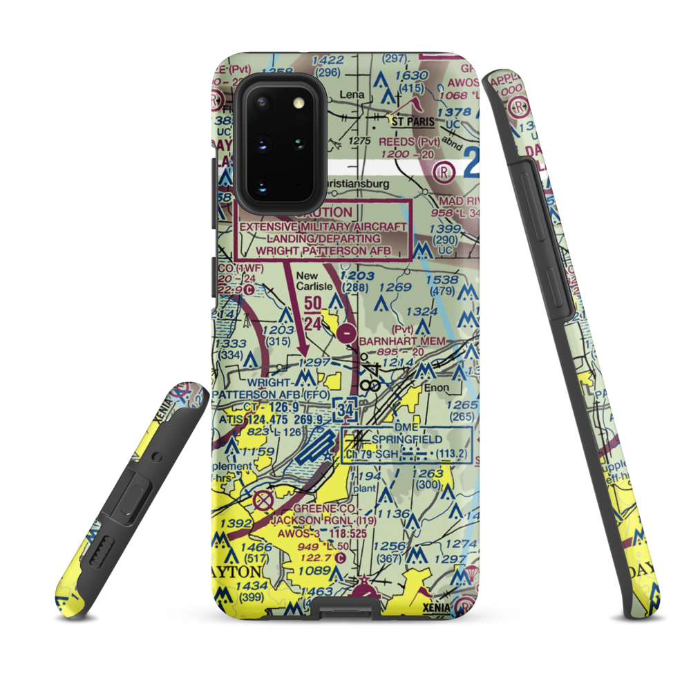 Andy Barnhart Memorial Airport (3OH0) VFR Sectional Samsung Phone Case Samsung Galaxy S20 Plus model shown