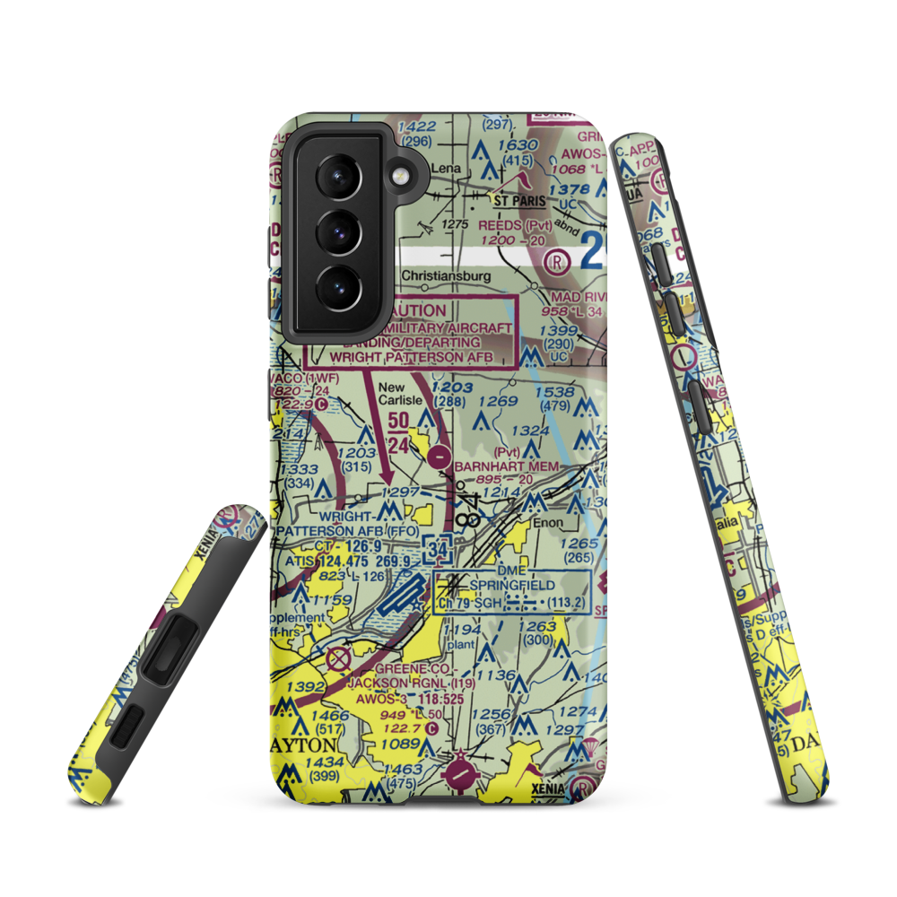 Andy Barnhart Memorial Airport (3OH0) VFR Sectional Samsung Phone Case Samsung Galaxy S21 model shown