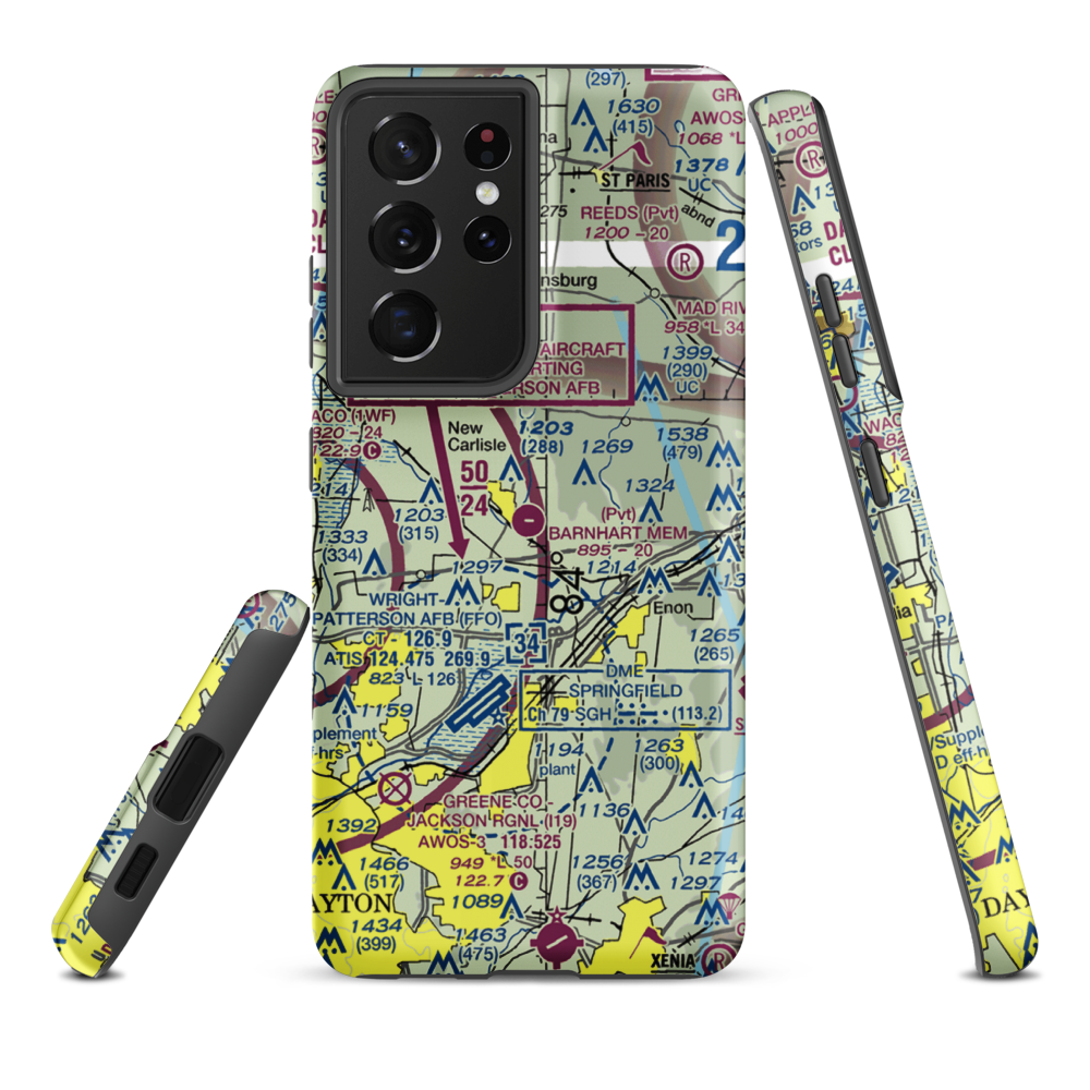 Andy Barnhart Memorial Airport (3OH0) VFR Sectional Samsung Phone Case Samsung Galaxy S21 Ultra model shown