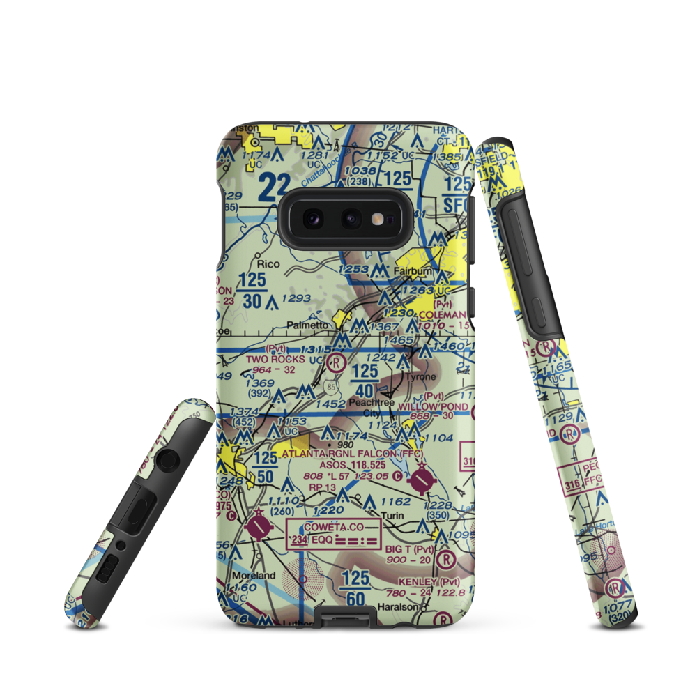 Andy Fields Airport (2GE8) VFR Sectional Samsung Phone Case Samsung Galaxy S10e model shown