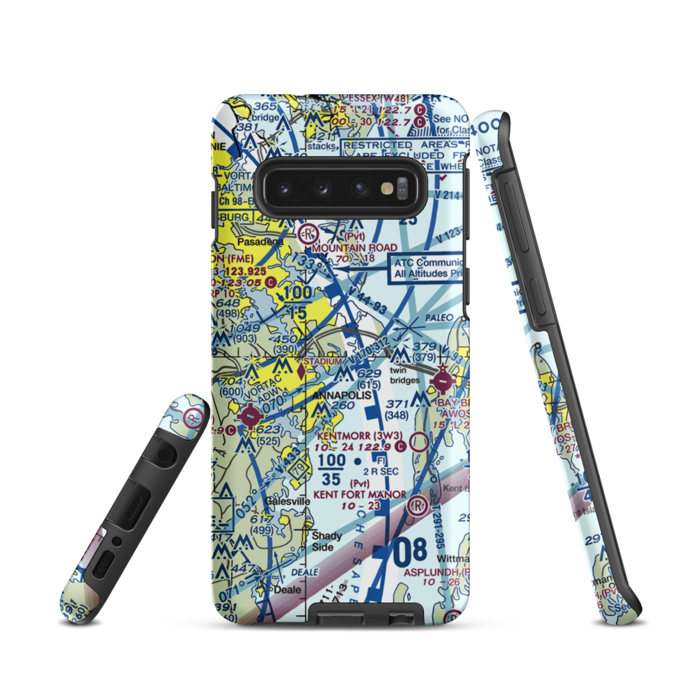 Annapolis Seaplane Base (01MD) VFR Sectional Samsung Phone Case Samsung Galaxy S10 model shown